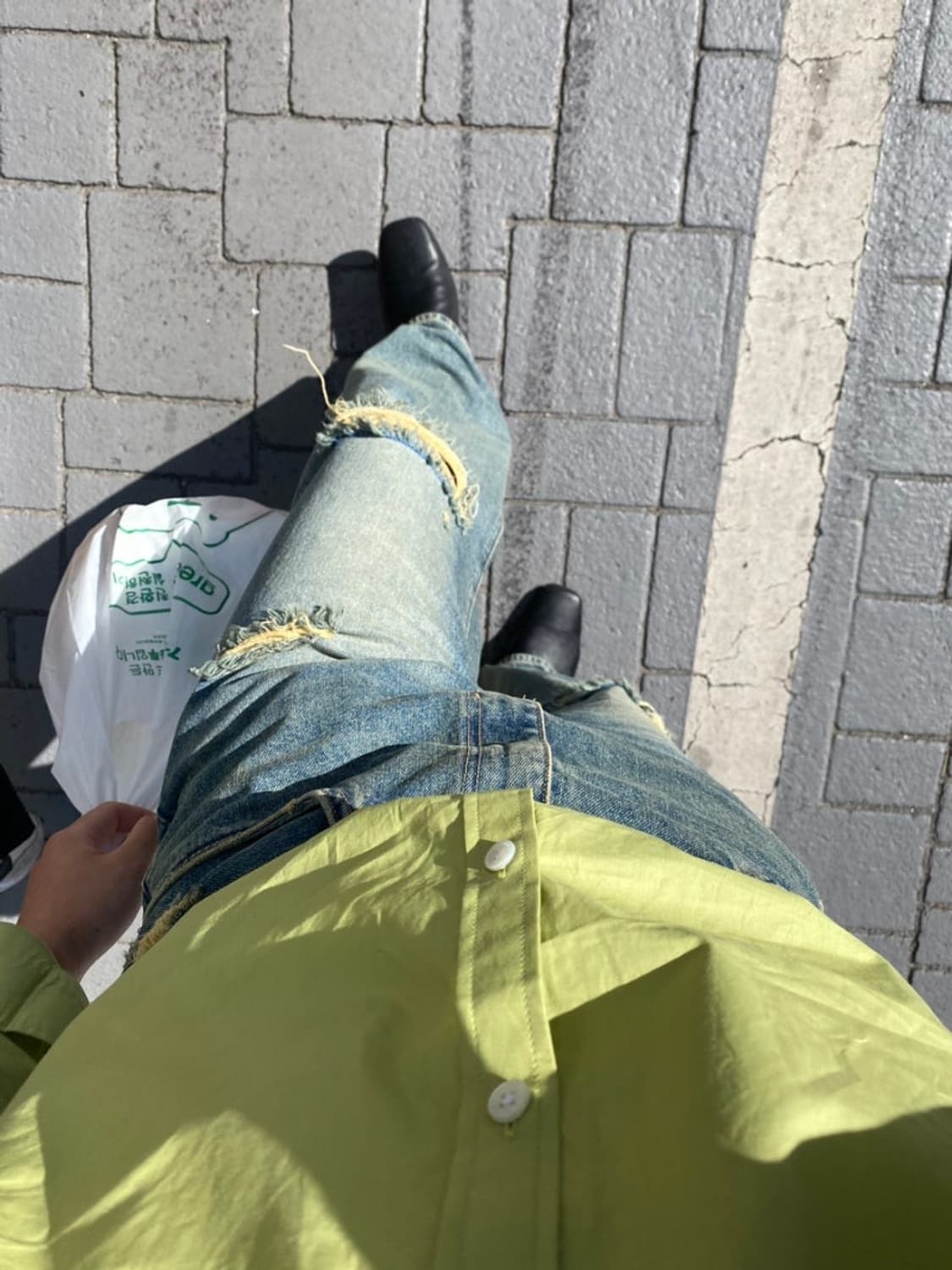 라벨 아카이브 regular fit shirt pistachio 3사이즈 상품이미지2