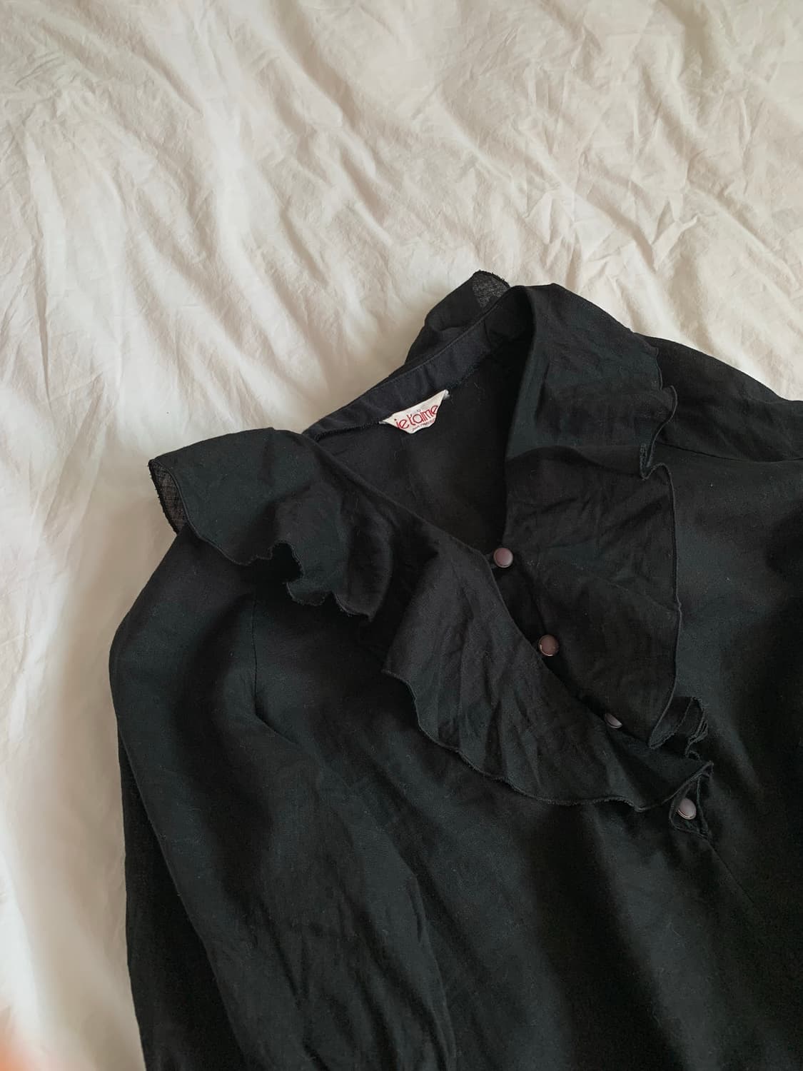 블랙 프릴 슬리브 상품이미지3