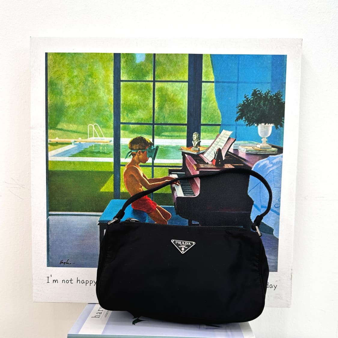 정품 프라다 나일론 호보백 블랙 미니백 (한국명품감정원 감정) 상품이미지8