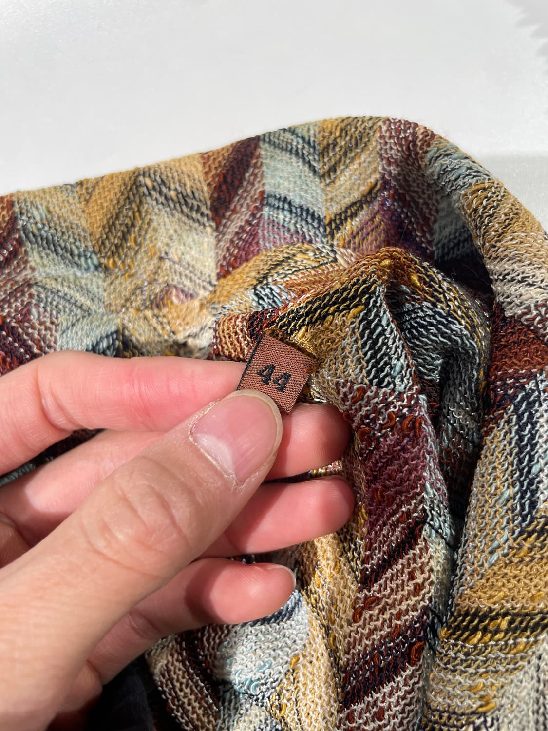 미쏘니 믹스 지그재그 버튼 레이온 카라 셔츠 상품이미지8