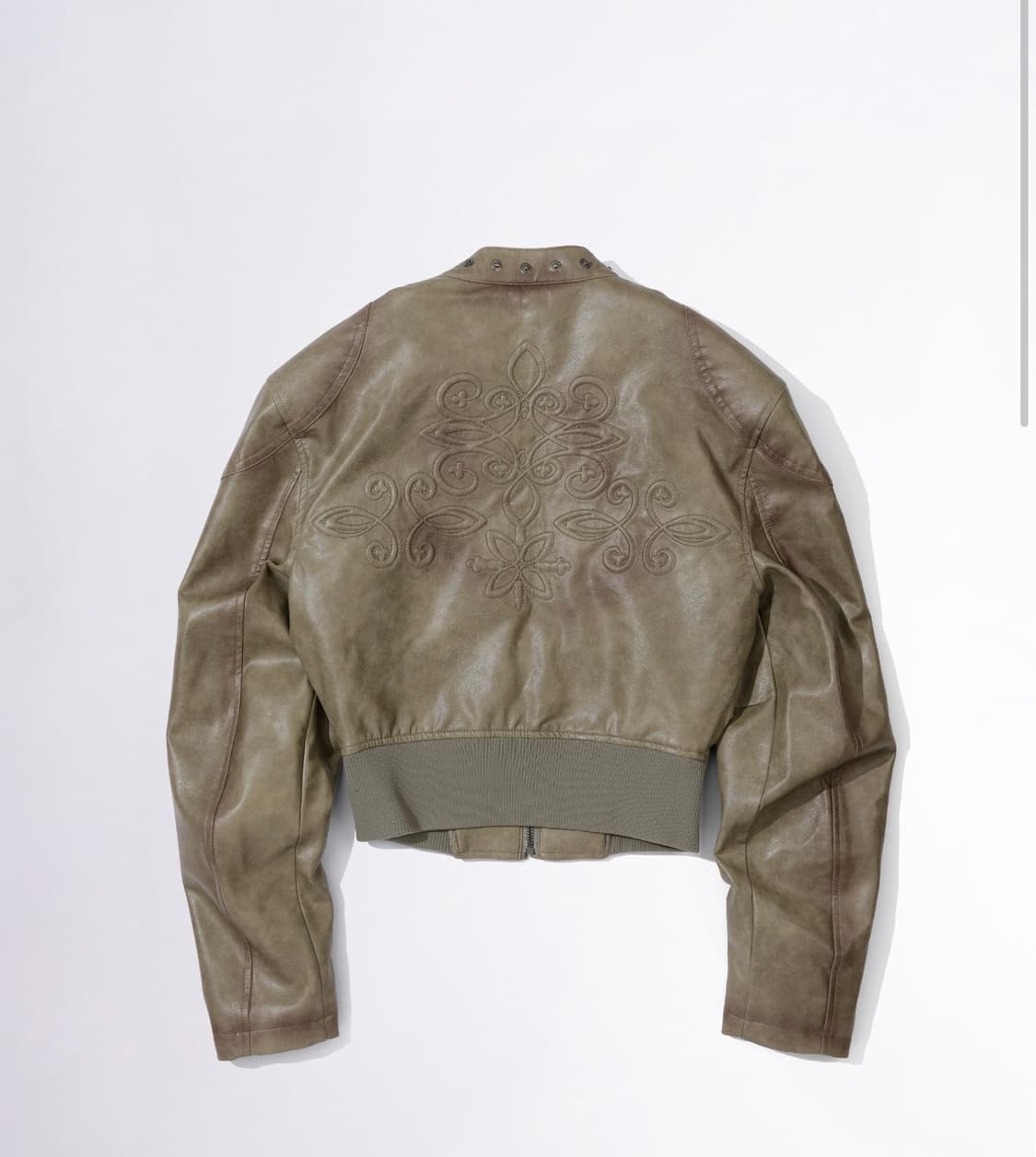 스컬프터 faux leather bomber sage 상품이미지3