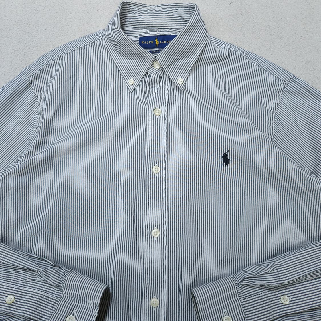폴로 랄프 로렌 신형 스트라이프 셔츠 M 클래식핏 상품이미지2