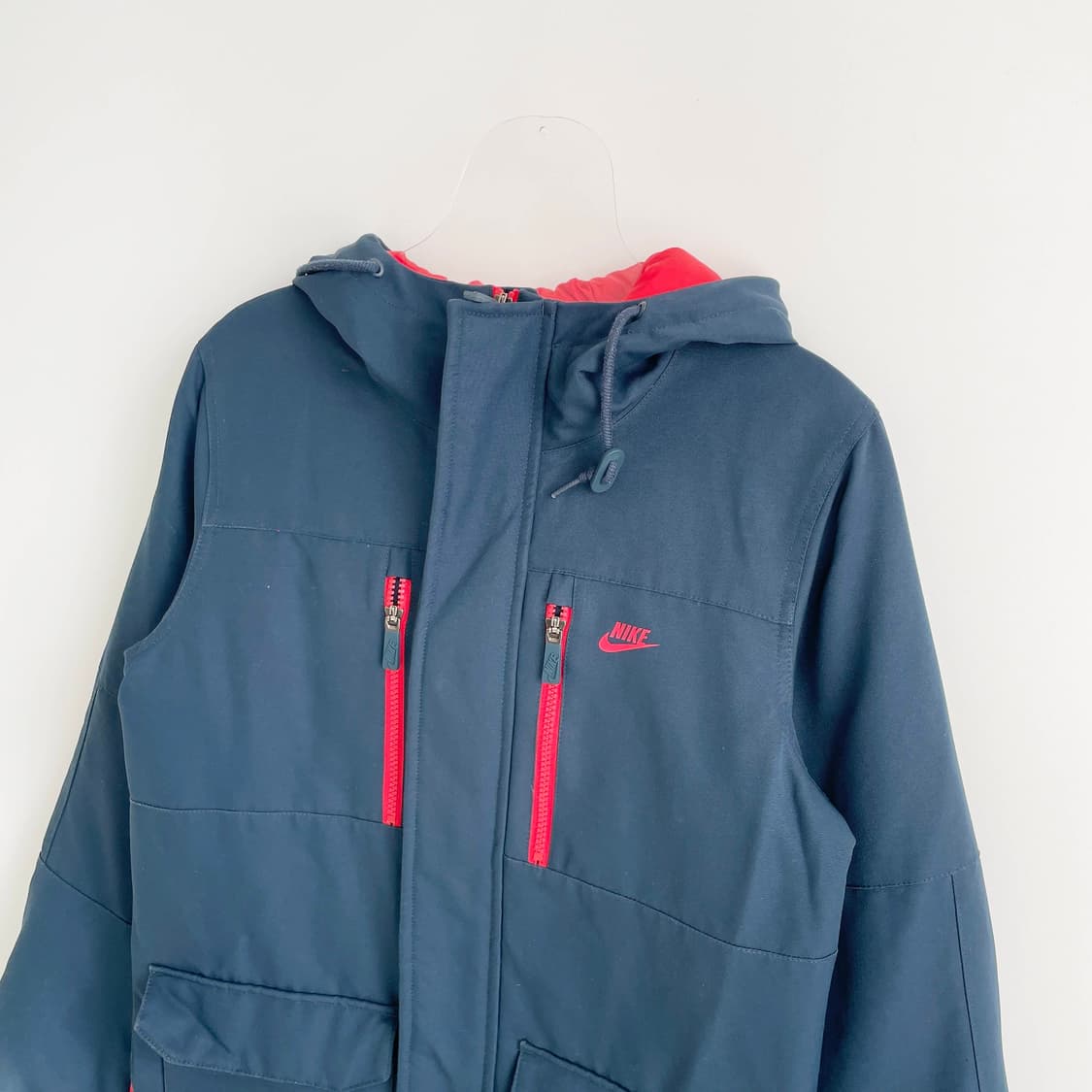 D2 나이키 구스다운 패딩 점퍼 레드 네이비 85사이즈 상품이미지2