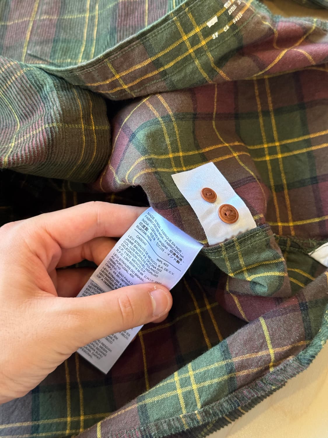 Levi’s Corduroy check Shirt 상품이미지6