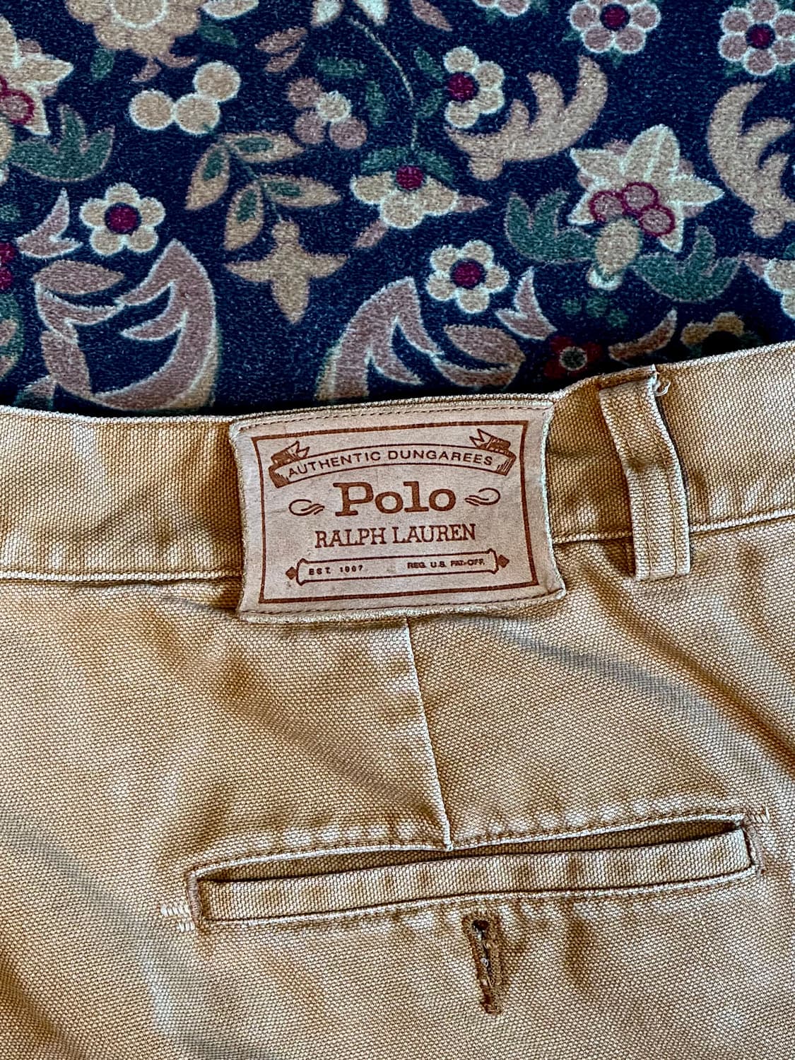 90s 폴로 어센틱 덩가리 더블니 캔버스 워크팬츠  상품이미지8