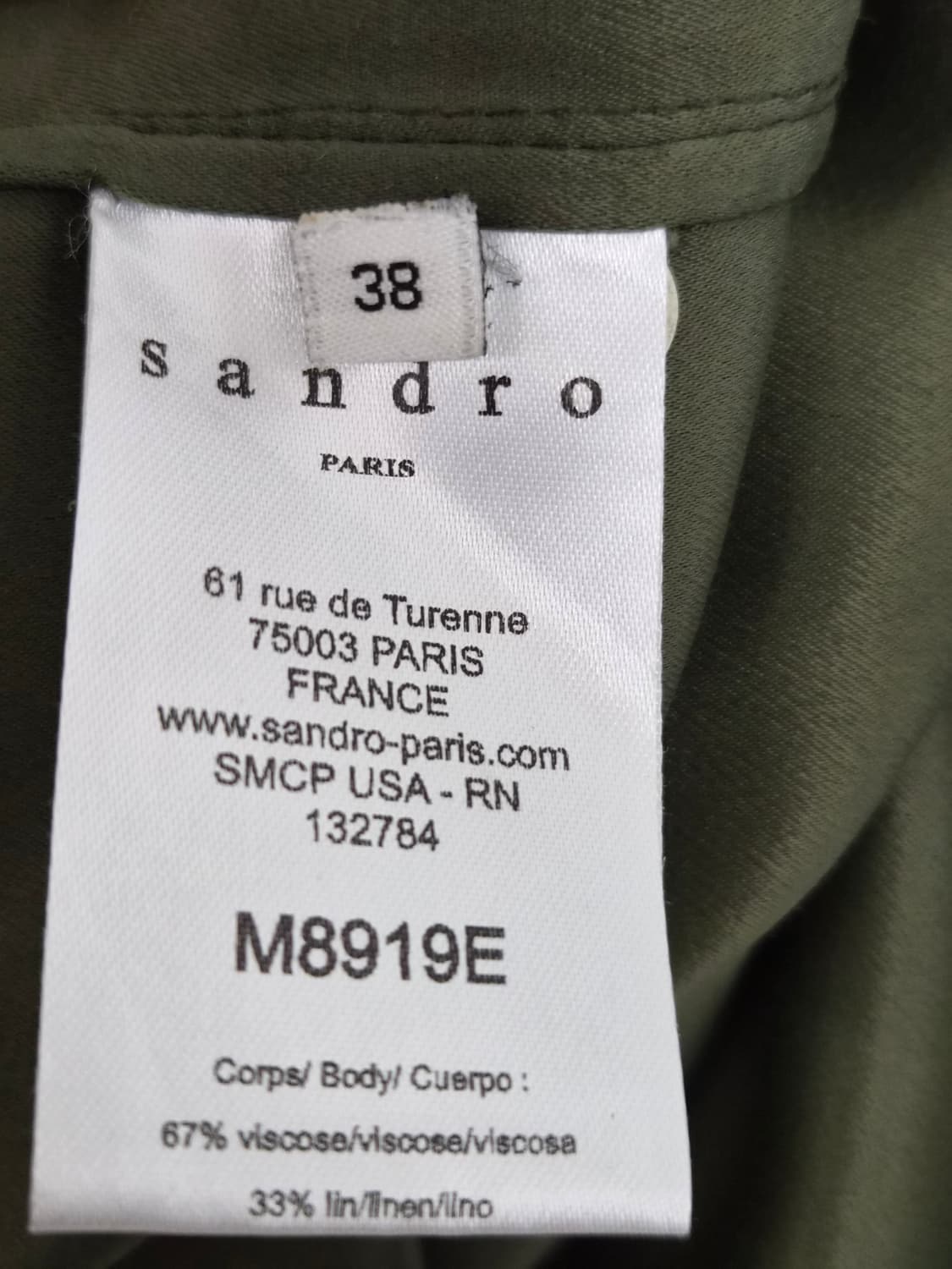 산드로 비스코스 린넨 트렌치코트 상품이미지5