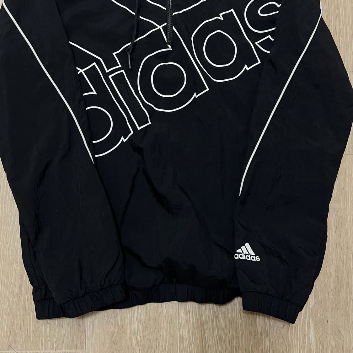 아디다스 올드스쿨 빅로고 아노락 바람막이 자켓 S/90  상품이미지3