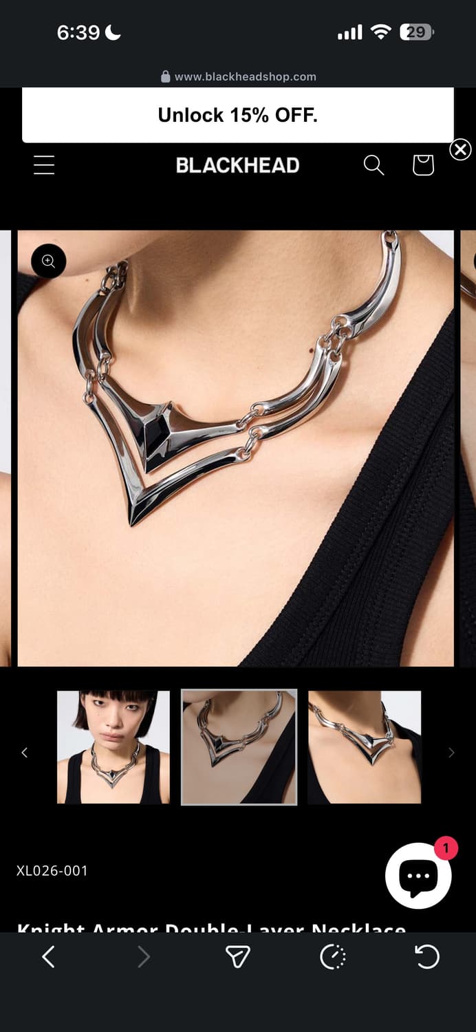 black headstudio necklace 상품이미지2