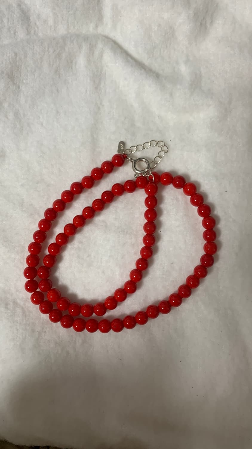 6미리 레드볼목걸이 상품이미지2