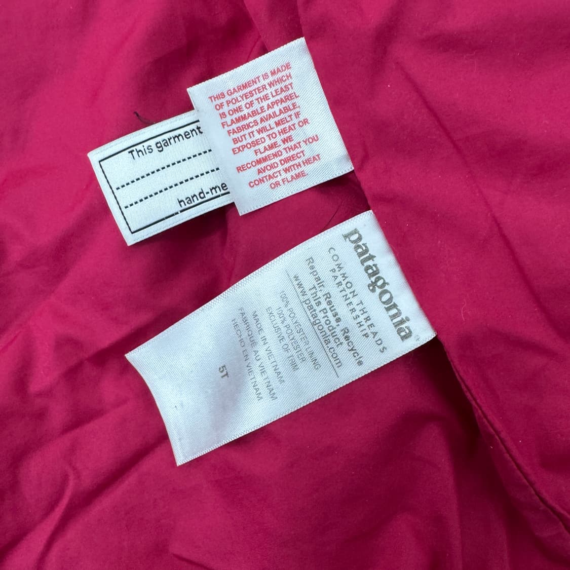 5T 아동용 파타고니아 플리스 베스트 집업  상품이미지5