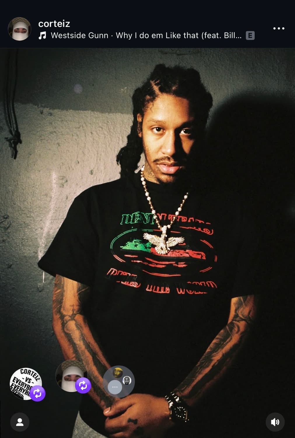 코르테이즈x데님티어스 OG 알카트라즈 티셔츠 블랙 L (새상품) 상품이미지3