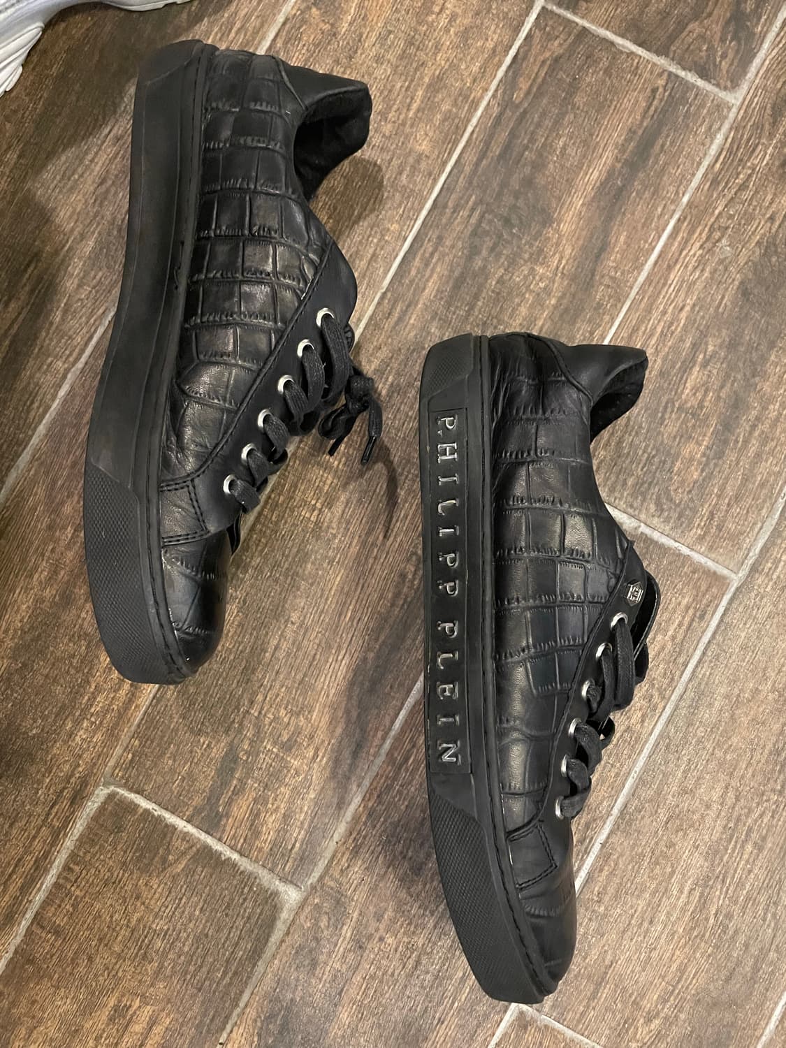 필립플레인 블랙 크로커 스니커즈41사이즈 상품이미지1