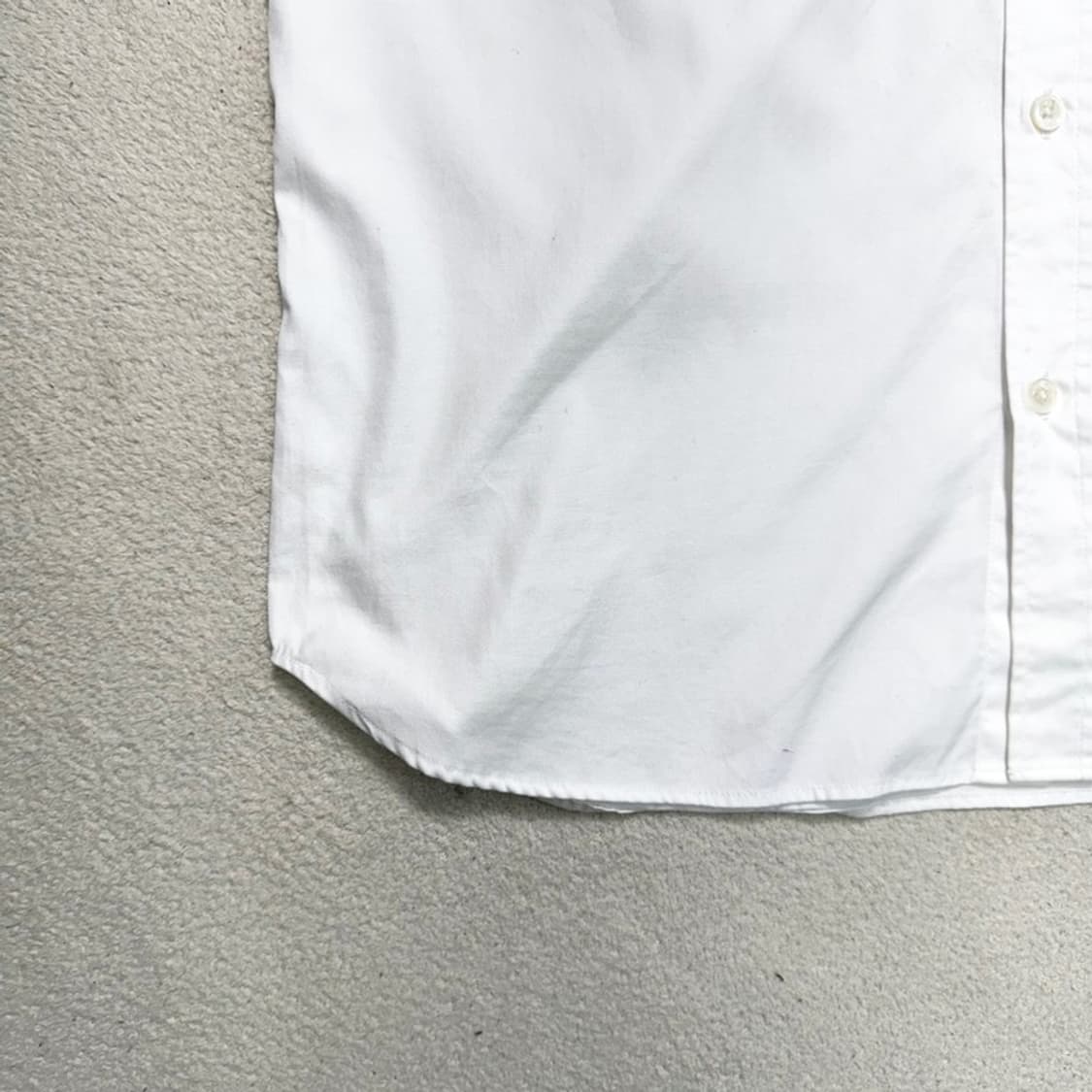 LACOSTE 옥스포드 반팔 셔츠 화이트 M/L 상품이미지8