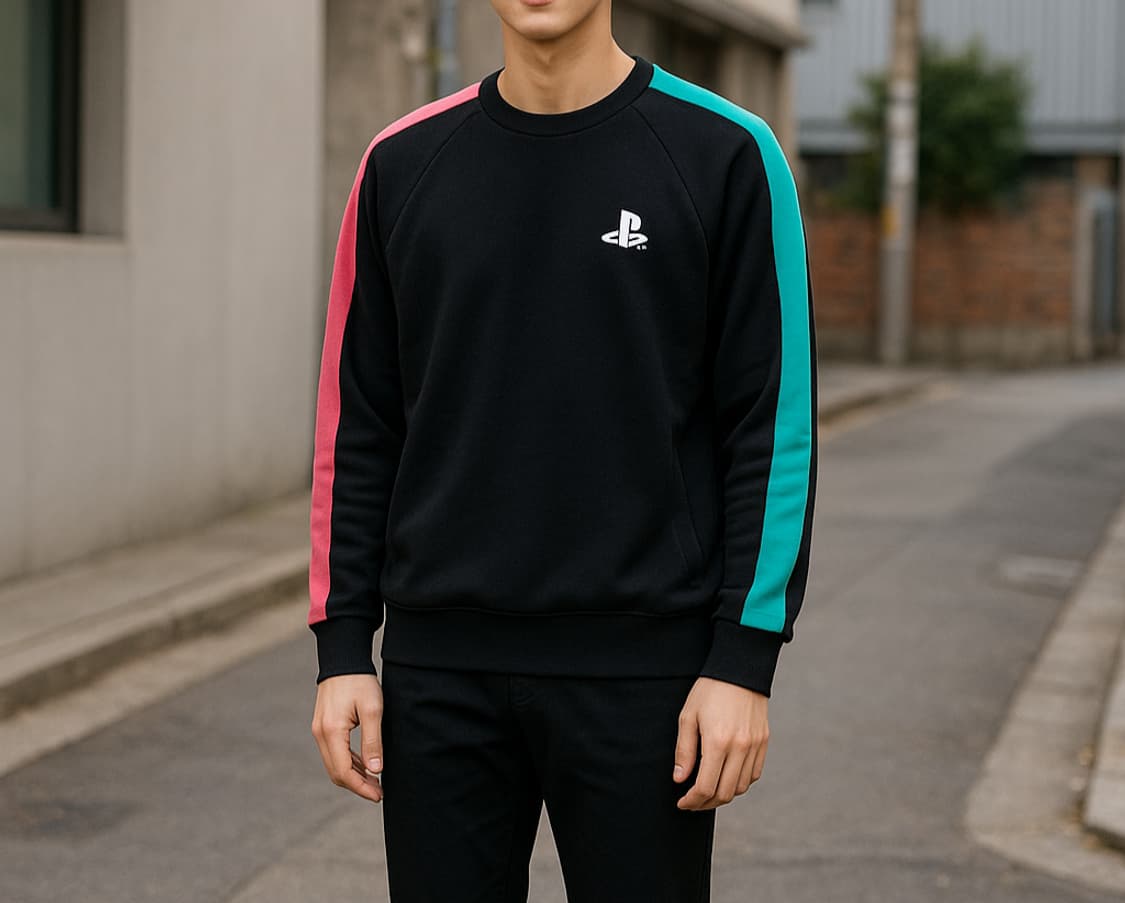 GU X 플레이스테이션 PS 블랙 컬러 스웻셔츠_S 상품이미지1