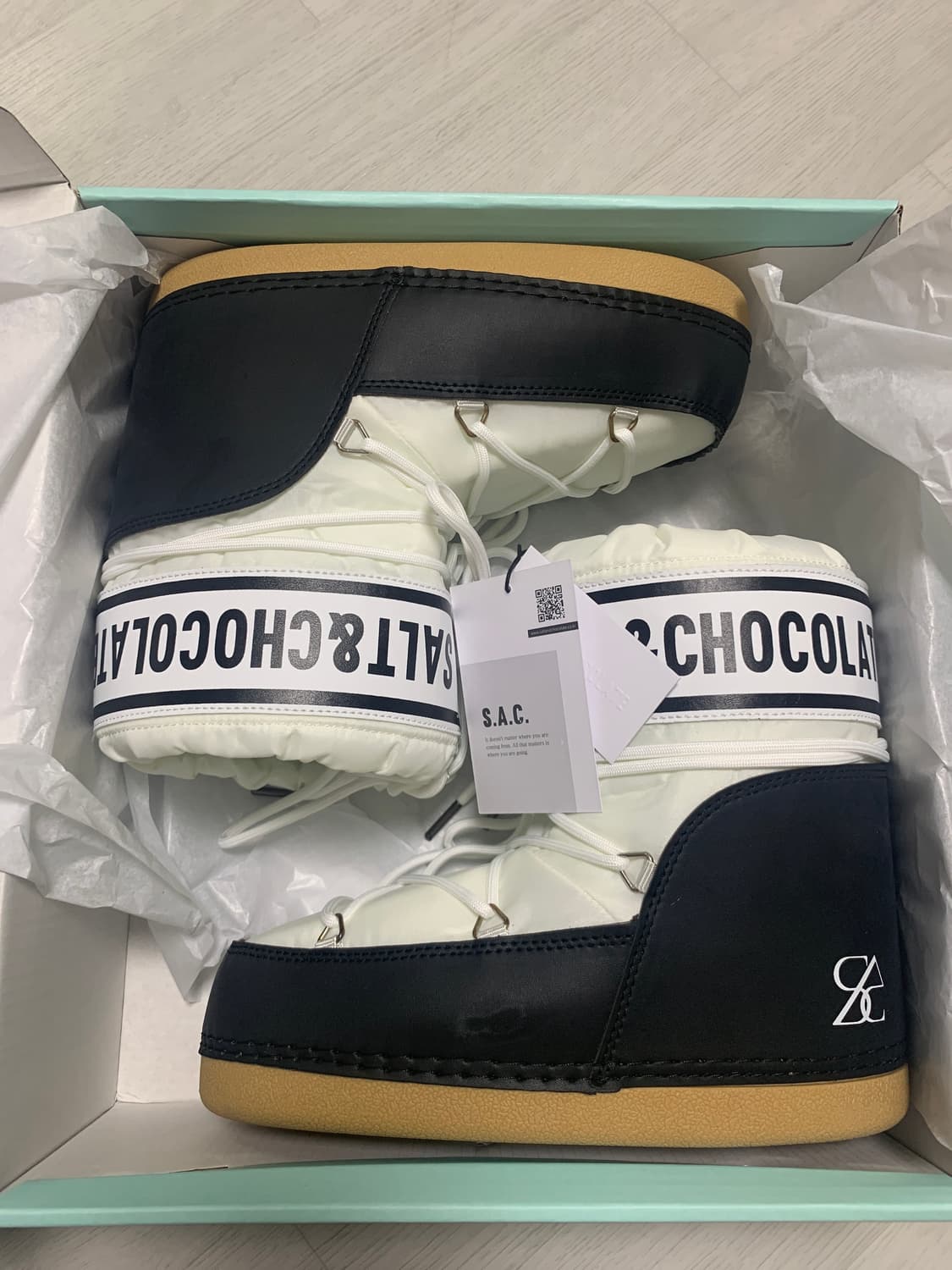 솔트앤초콜릿 베이커 패딩부츠 ㅡ 화이트 사이즈240 상품이미지3