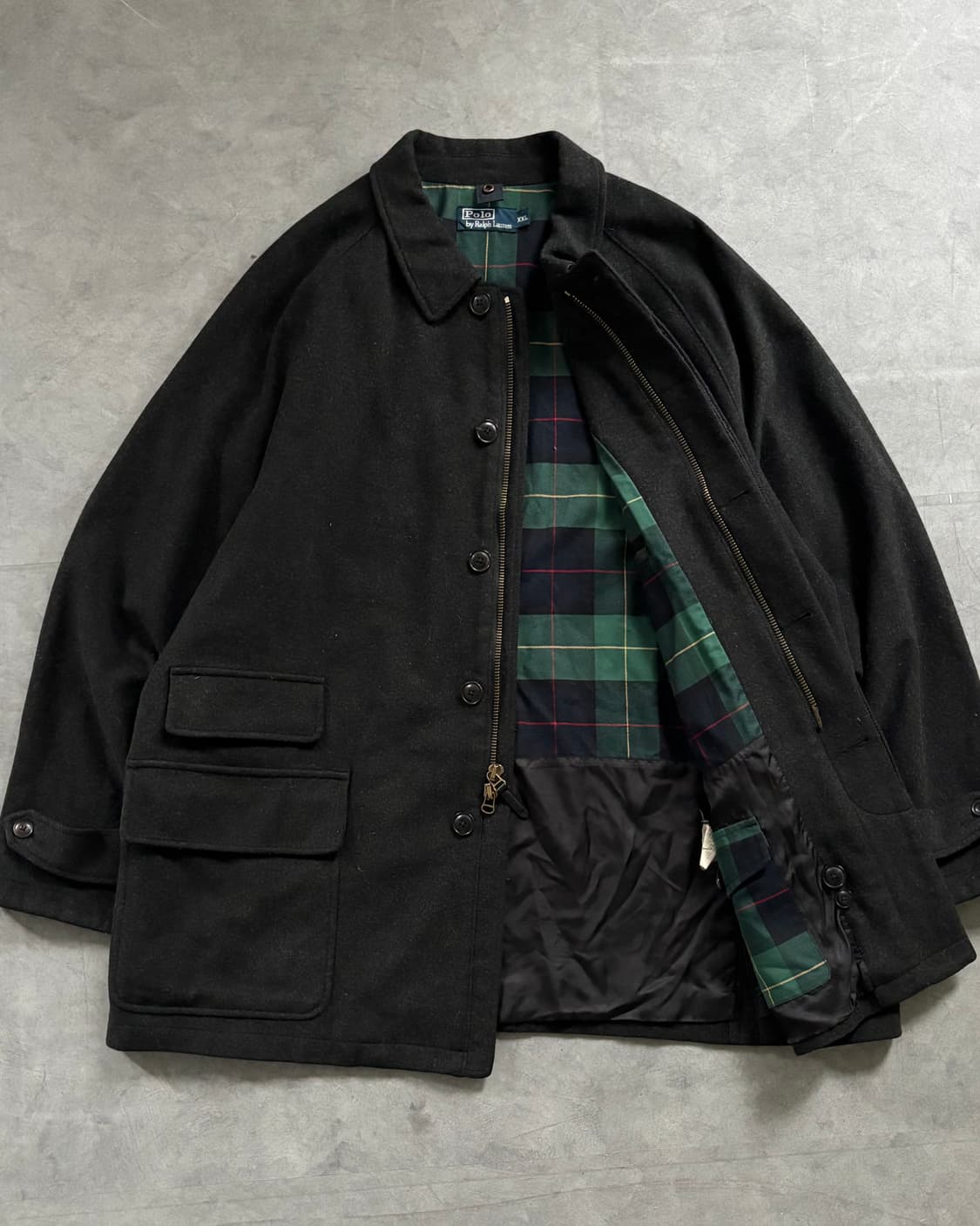 Polo 폴로 블랙 울 카 코트 상품이미지2