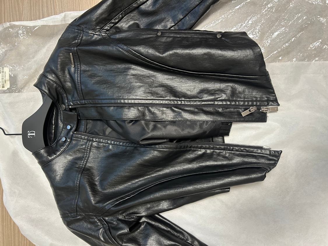 트리밍버드 v shape 레더 바이커자켓 상품이미지2