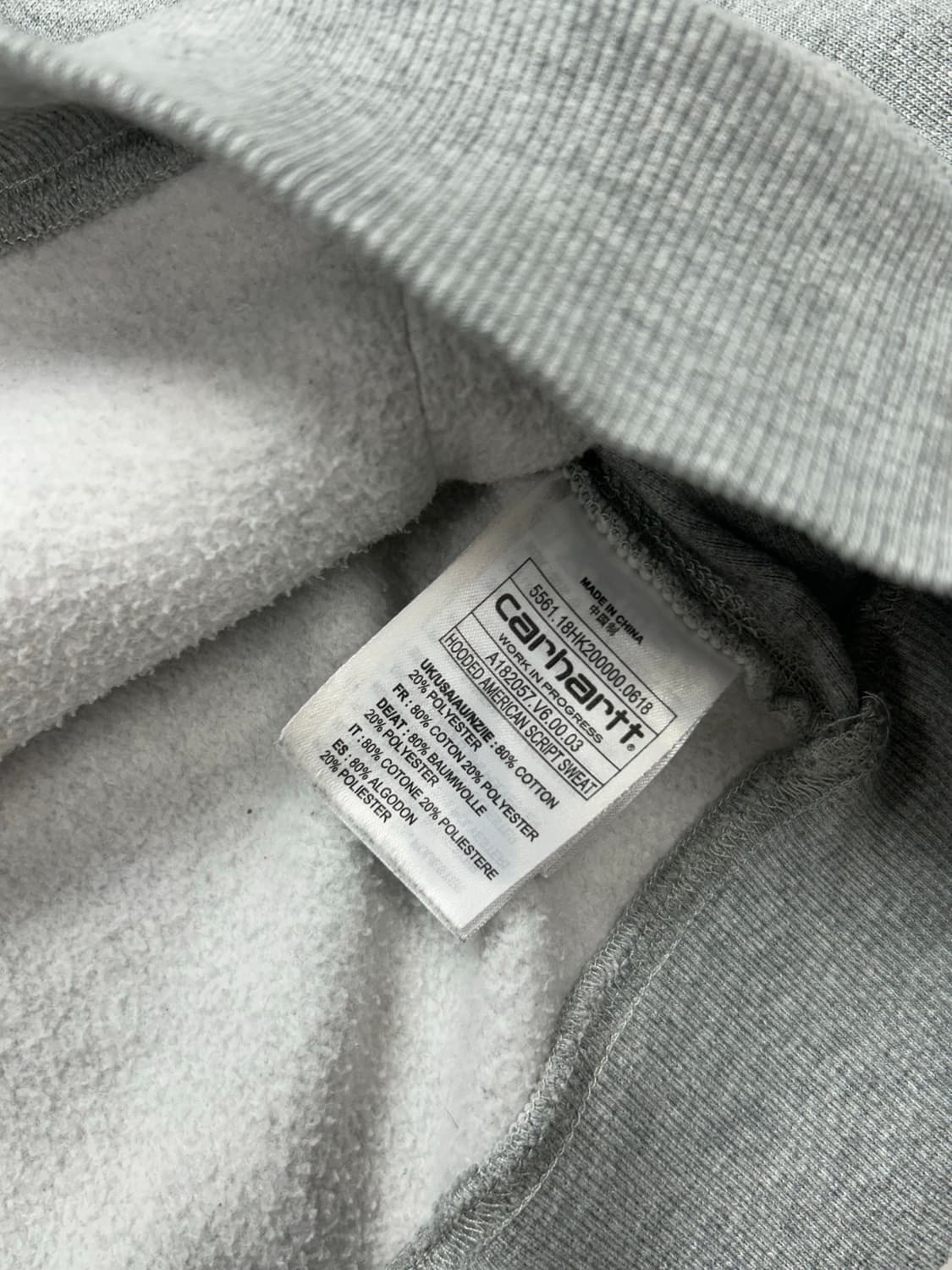 칼하트 wip 그레이 후드티 XL 상품이미지8