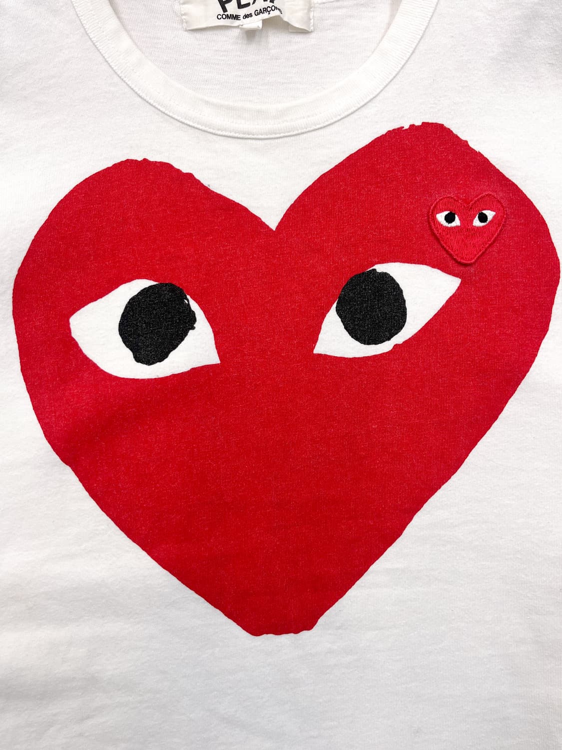 꼼데가르송 더블 하트 로고 티셔츠 상품이미지5