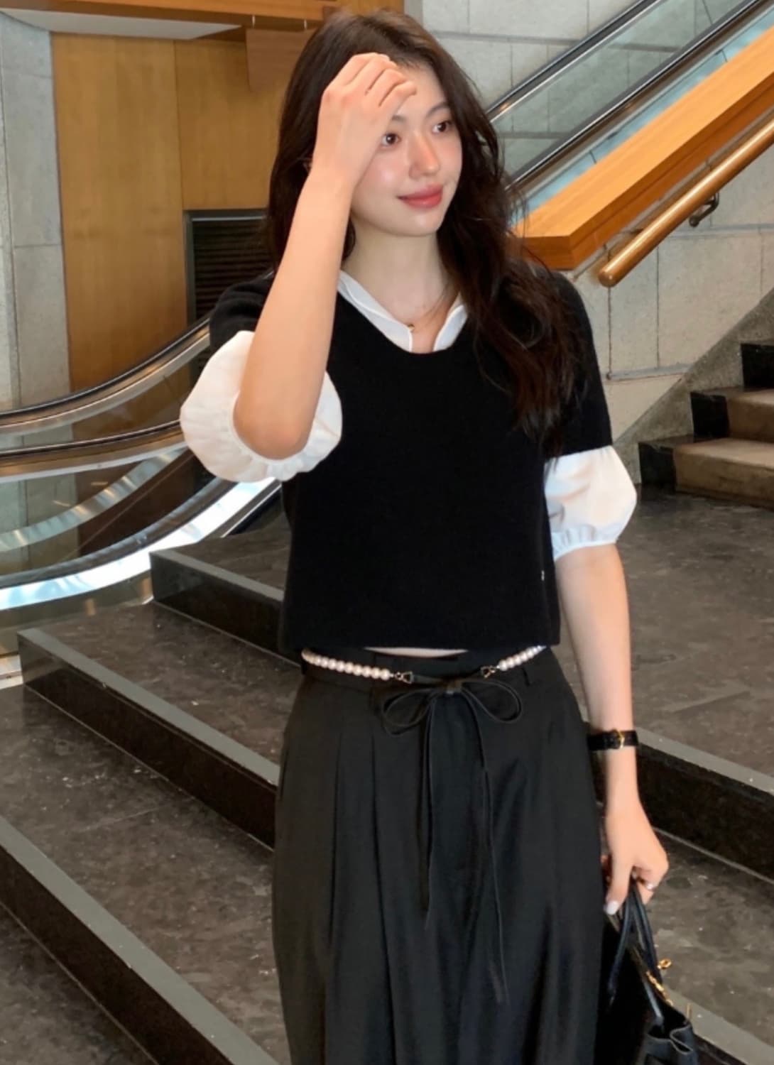 (새상품)르플레인 블랙 캐시미어 니트 상품이미지2