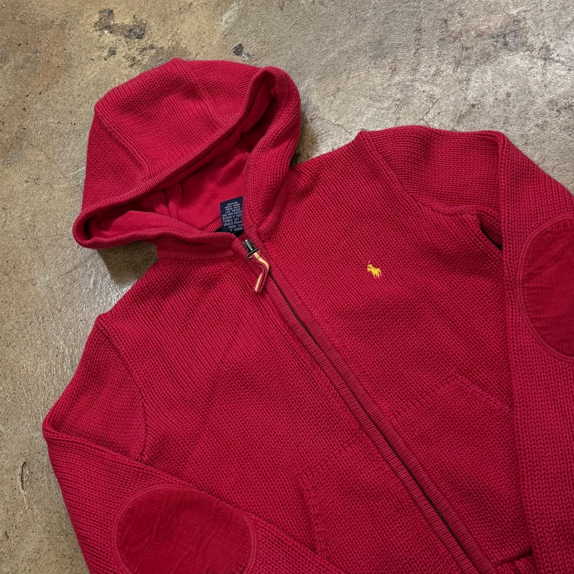 랄프로렌 폴로 레드 니트 후드집업 상품이미지1