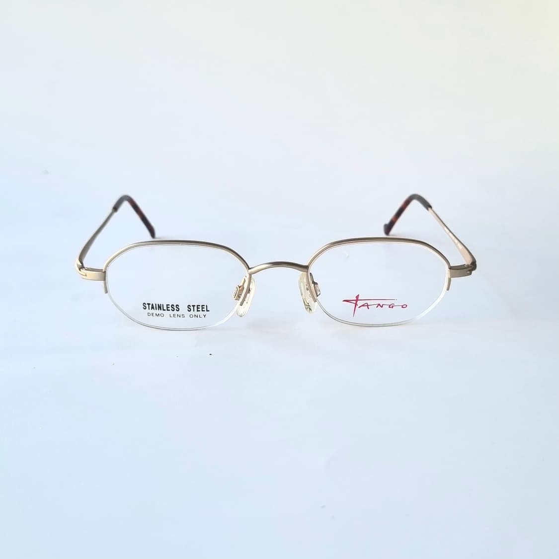 데드스탁 미니멀 클래식 하프림 골드 안경테 750 상품이미지1