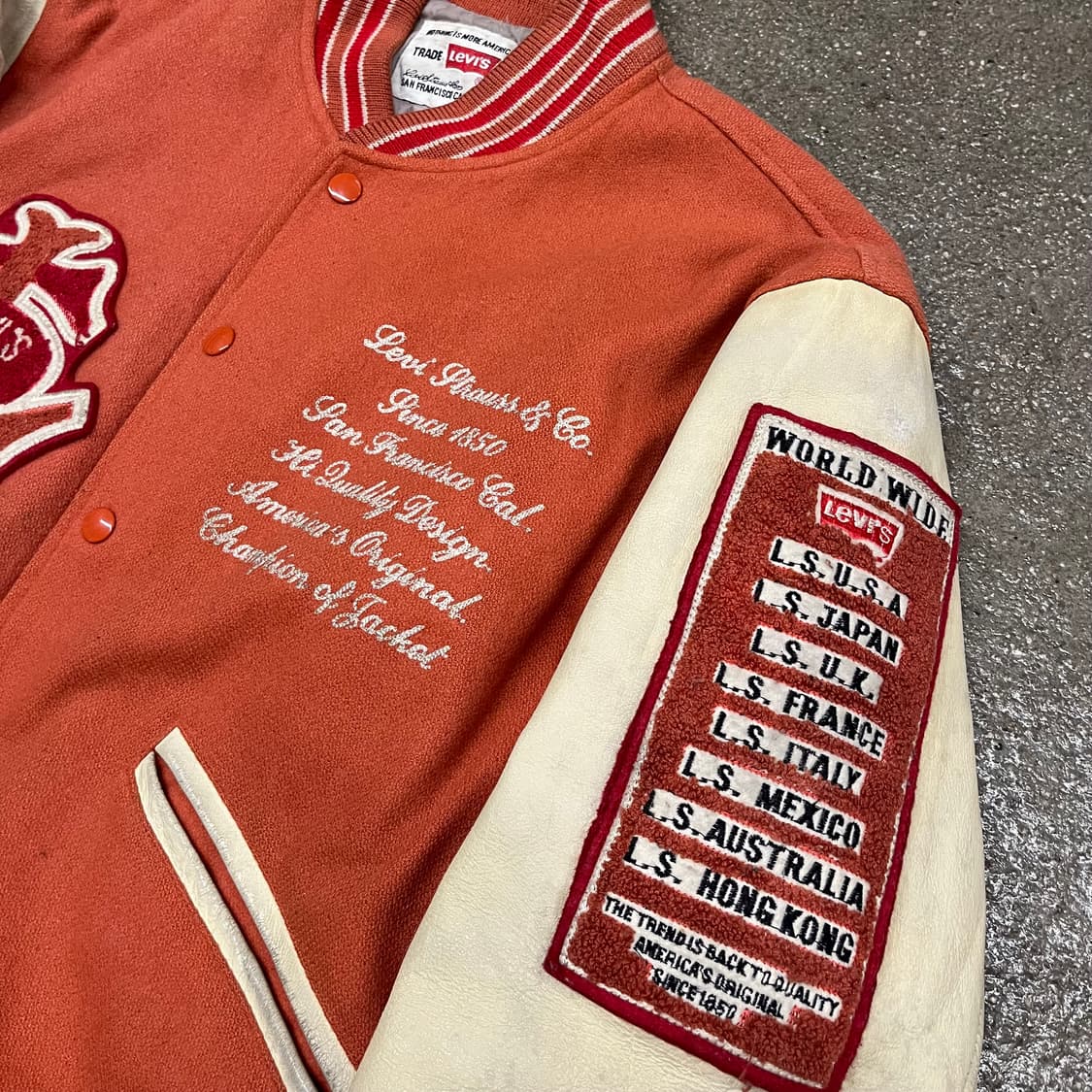 90s 리바이스 울 바시티 자켓 (100) 상품이미지4