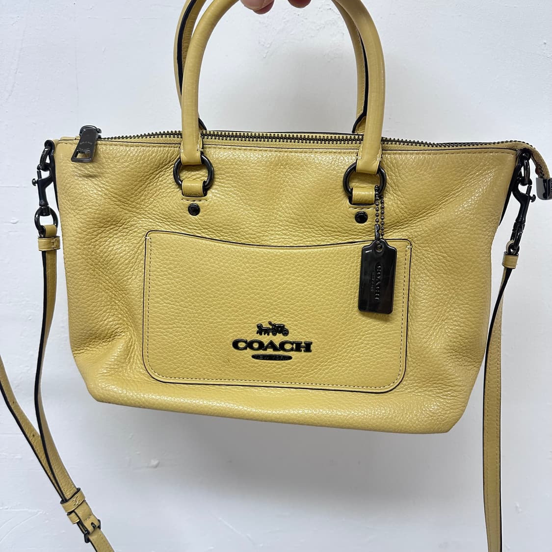 COACH 코치 미니 옐로우 숄더백 토트백 가방 상품이미지3