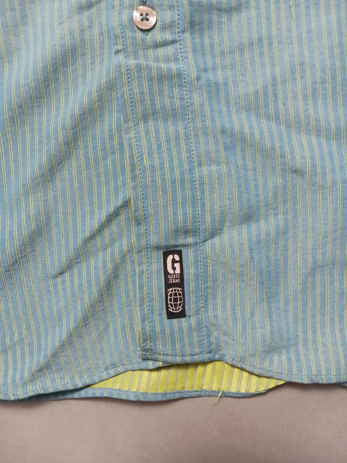 [XL] 게스 진스 형광 스프라이트 셔츠형 자켓 오버핏 상품이미지3