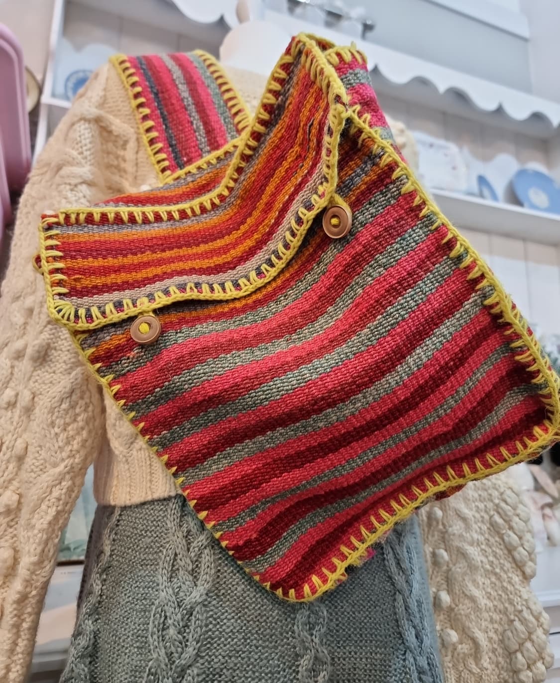 핸드메이드 스트라이프 백팩 상품이미지1