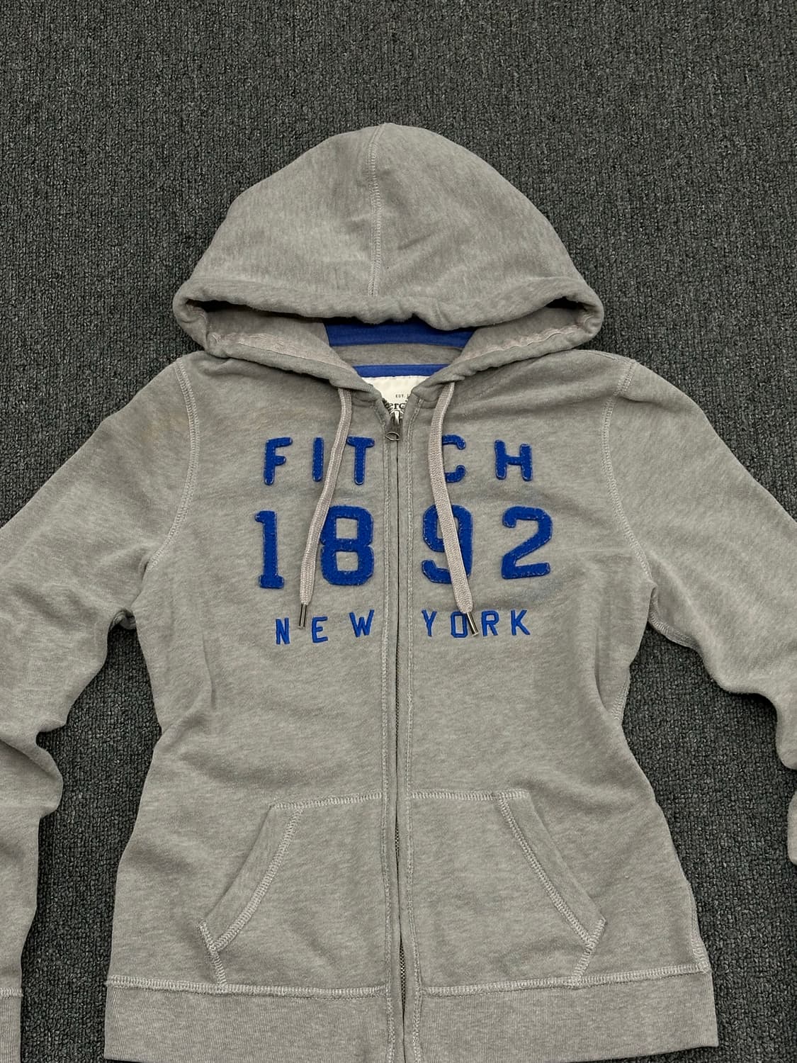 S)아베크롬비 빈티지 여성 y2k 그레이 후드집업 상품이미지3