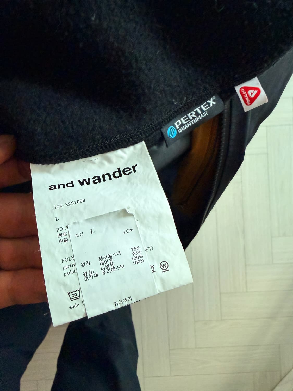 앤드원더 탑 플리스 자켓 블랙  L 상품이미지3