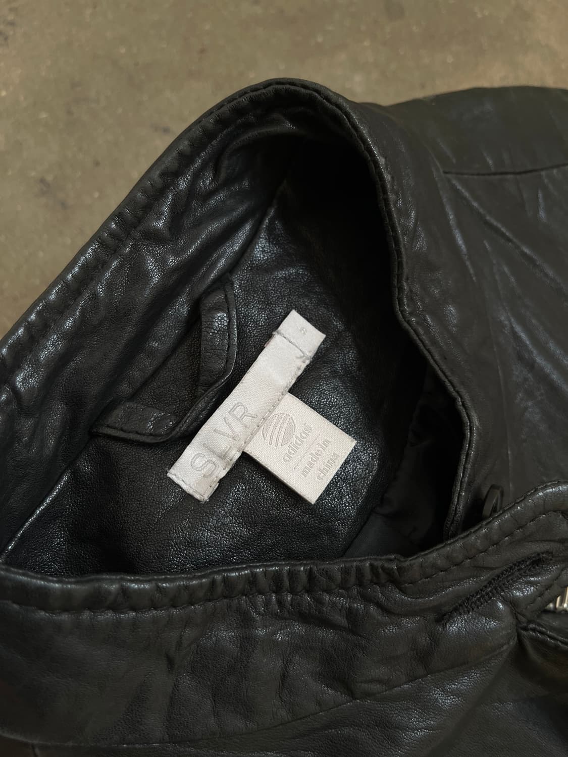 Adidas silver 리얼레더 모터 라이더 자켓  상품이미지9