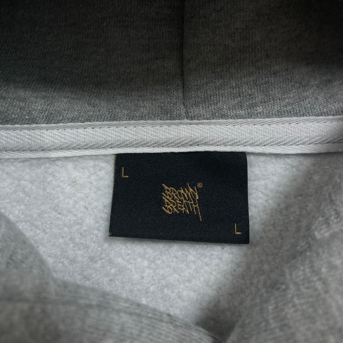 브라운브레스 빅로고 그레이 후드티 상품이미지4