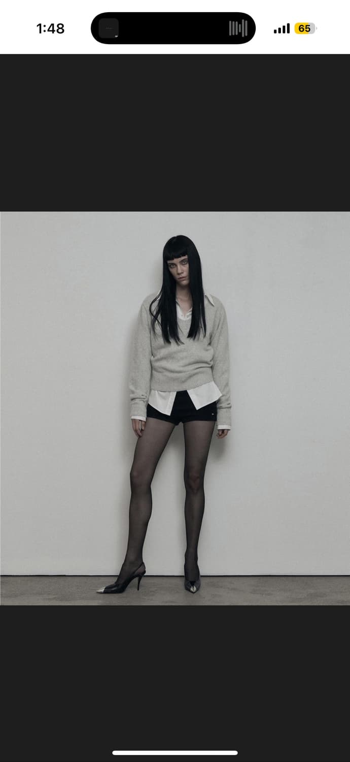 보헤미안서울 니트 쇼츠 ribbed shorts 상품이미지1