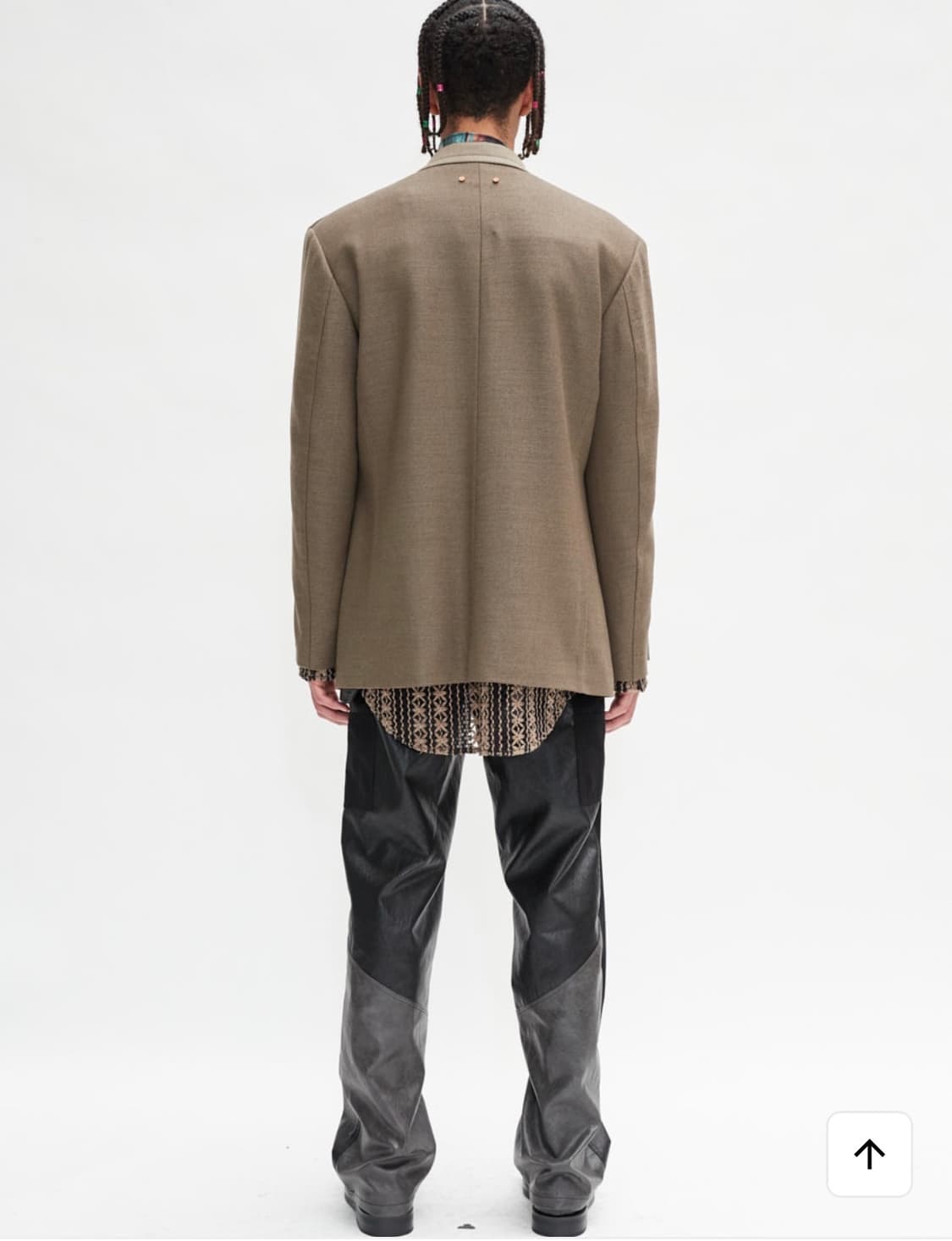 앤더슨벨 토템 22 콘트라스트 울 자켓 브라운 M 상품이미지4