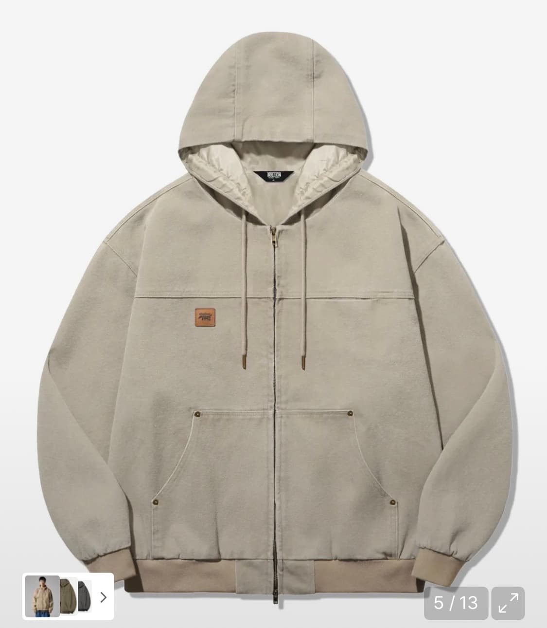 무신사 트릴리온 빈티지 워싱 후드 집업 105 상품이미지2