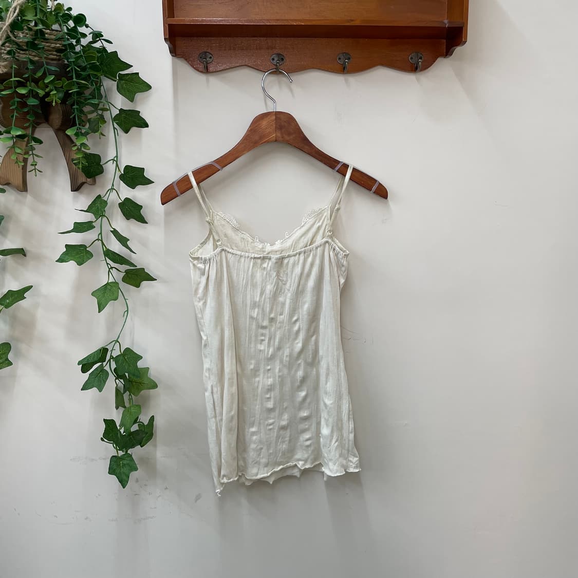 히메갸루 엔젤 엑시즈팜 아이보리 레이스 비즈 슬립 나시탑 상품이미지3