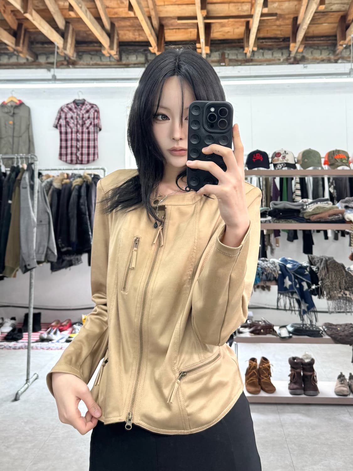 La vita felice 투웨이 집업 자켓 상품이미지2