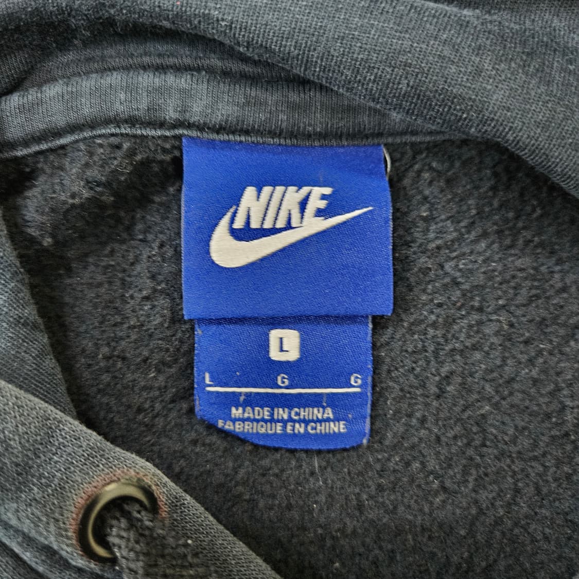 L 나이키 스몰로고 블랙 후드티 0311Y 상품이미지3