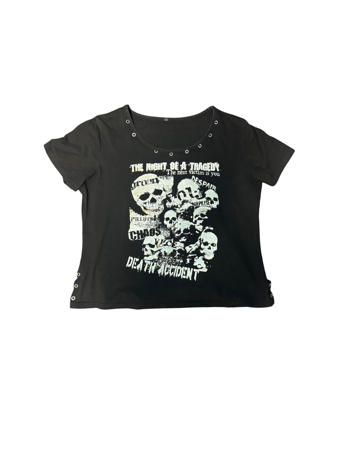skull-printed black t-shirt 상품이미지1