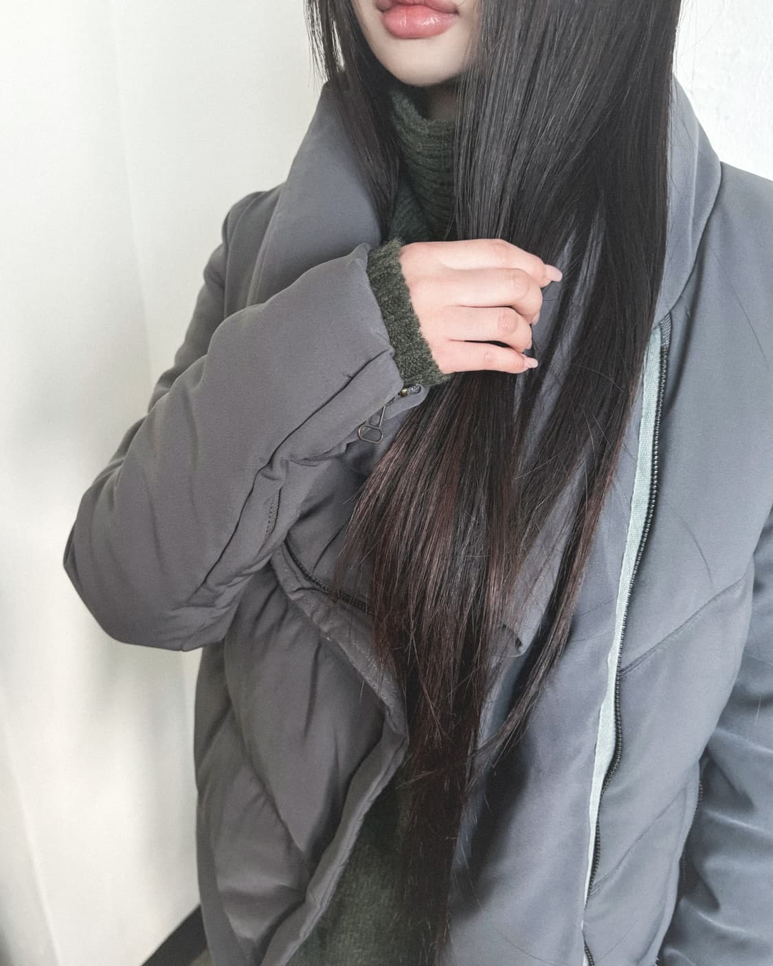 발망 JPN asymmetric 사선지퍼 하이넥 패딩 상품이미지7