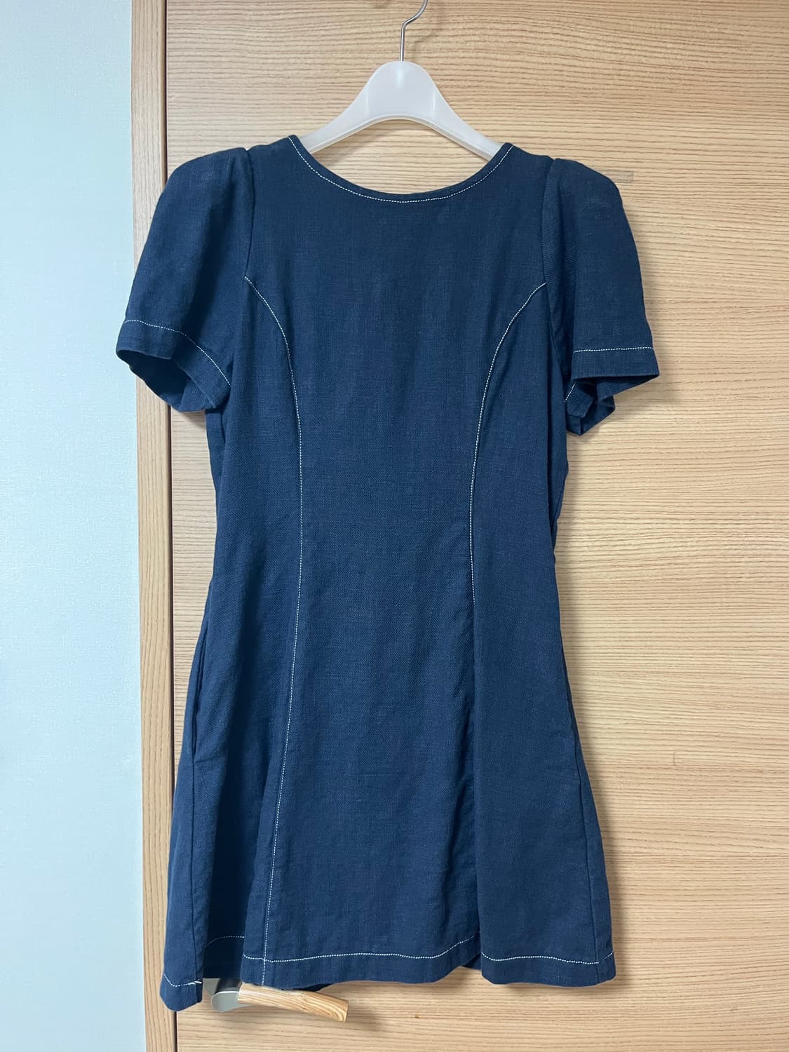 어몽 네이비 반팔 원피스 상품이미지1