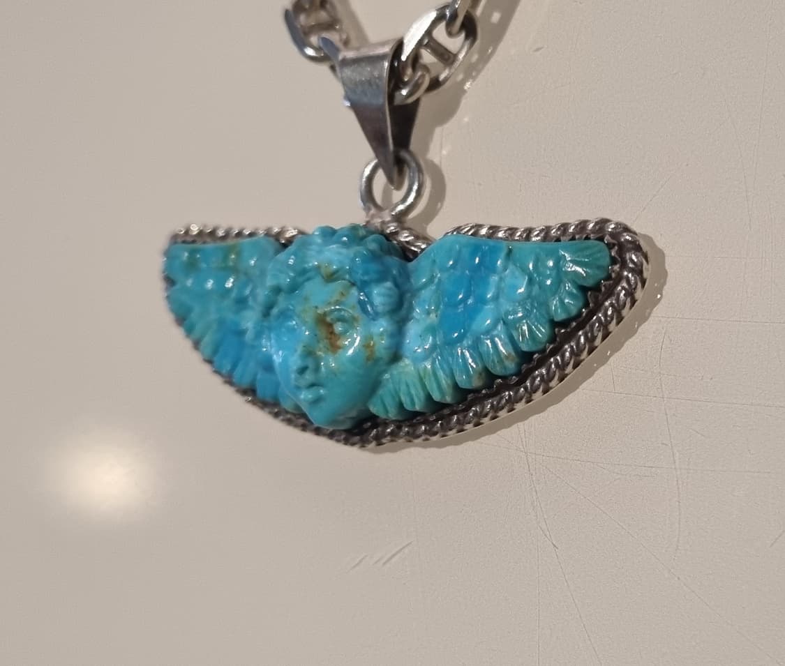 천사 터키석 실버 펜던트 나바호 웨스턴 네이티브아메리칸주얼리 인디언주얼리 상품이미지2