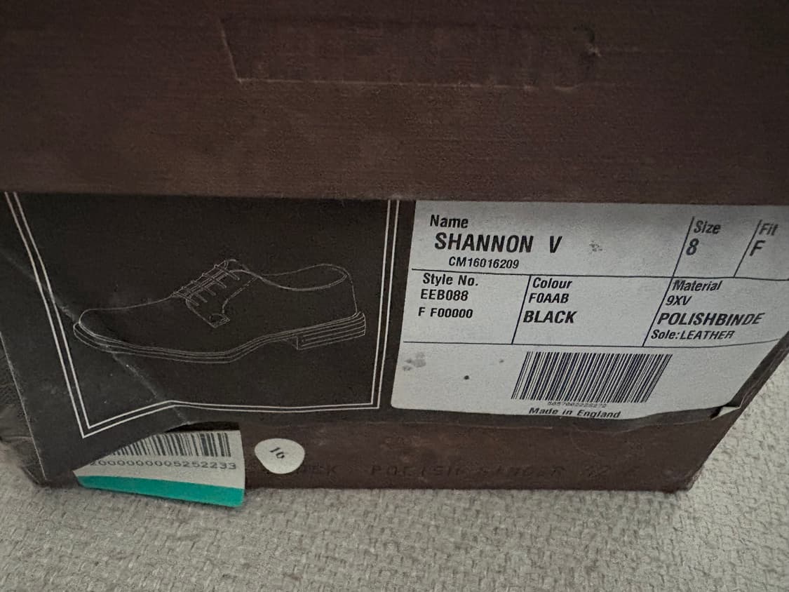 베트멍 처치스 새넌 더비 슈즈 블랙 / 42 상품이미지3