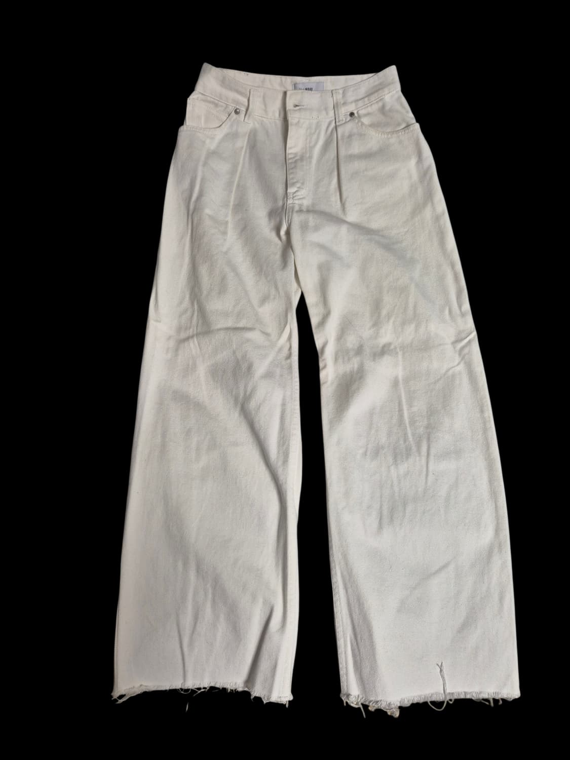 엘무드 - 선셋 리조트 와이드 데님 팬츠 화이트 44사이즈 상품이미지2