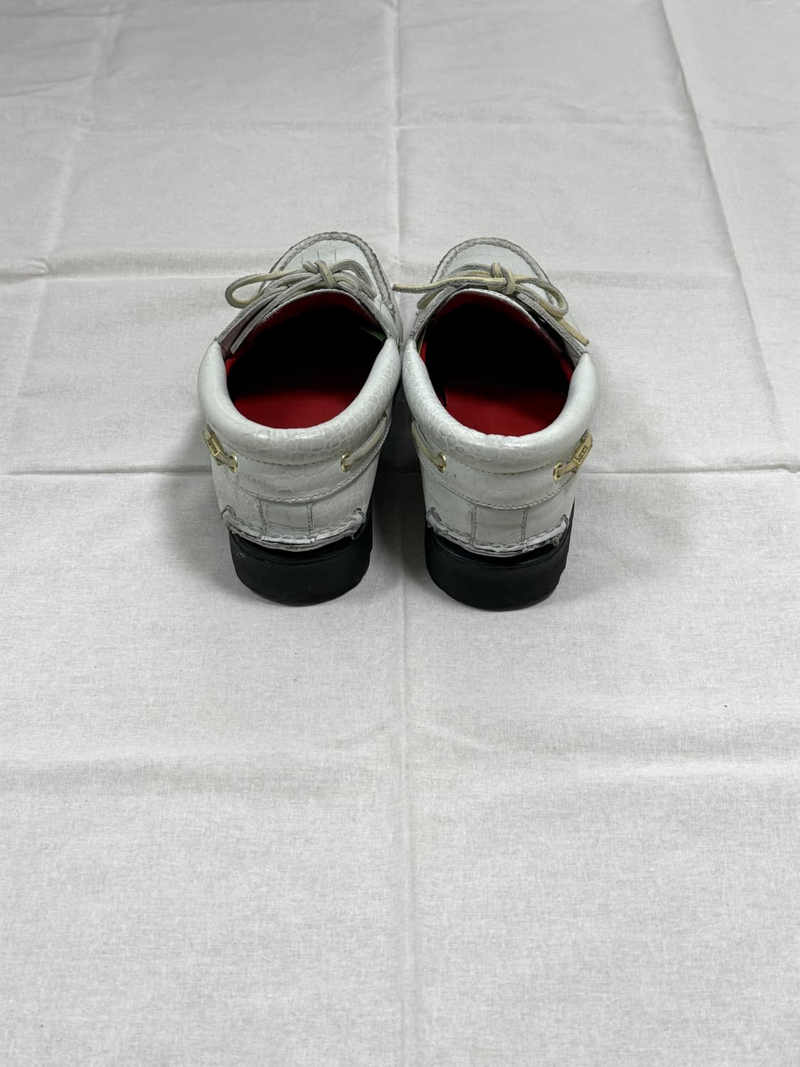 슈프림 x 팀버랜드 뱀피 레더 3아이 보트슈즈 us8 상품이미지3