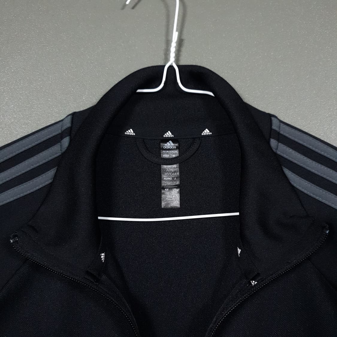 새제품급) 2XL 아디다스 삼선 블랙 그레이 트랙탑 져지 집업 자켓 상품이미지5