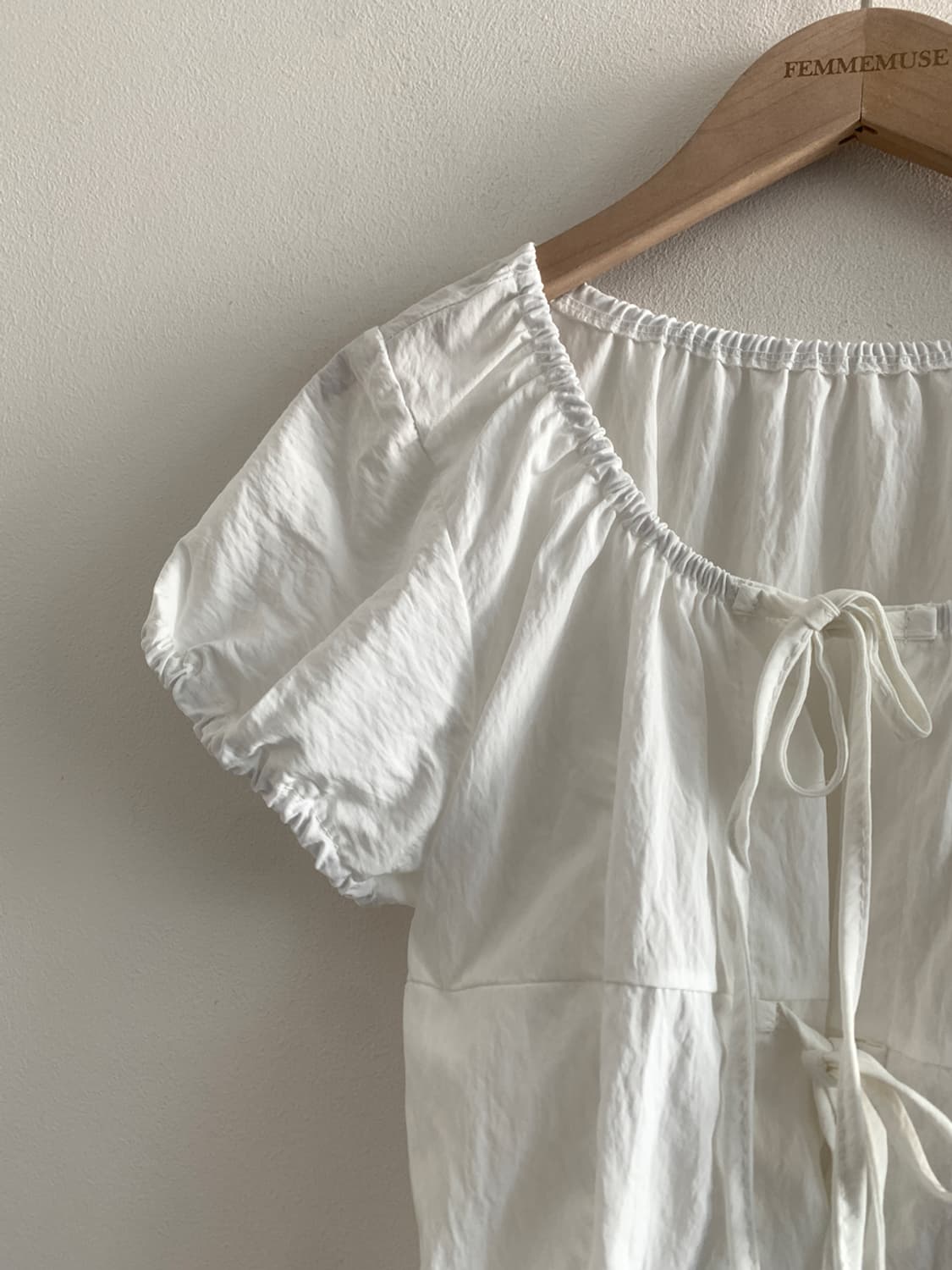 3ribbon puff blouse(white) 상품이미지3
