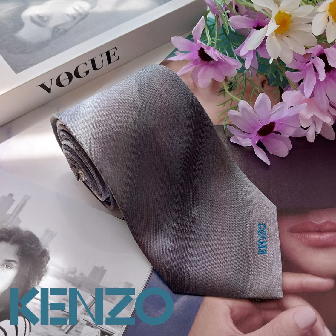 KENZO 겐조 넥타이 그레이 A+~A등급  9.2cm  K2603 상품이미지1